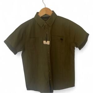 Nomad by |Craft + Flow| Boys Button Down Short-sleeved Big Boy 14/16 100% Cotton